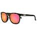 Occhiali Da Sole Zippo Uomo Donna Sunglasses Montatura Nera Lenti A Specchio Arancioni Ob07-03 - Foto miniatura 1