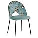 Set 2 Sedie Da Pranzo Velluto Disegno Floreale Verde Covelo - Foto miniatura 6