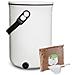 Skaza Bokashi Organko 2 | Recipiente Da Cucina Pluripremiato Composto Da Plastica Riciclata | 9.6 L | Set Iniziale Per Rifiuti Di Cucina E Compostaggio | Con Em Aspersione 1 Kg | Cream White - Foto miniatura 1