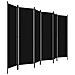 Paravento A 6 Pannelli Nero 300x180 Cm - Foto miniatura 3