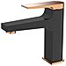 Nero / rose Gold Ottone Bagno Bacino Rubinetto Miscelatore Connettore Click-clack - Foto miniatura 1