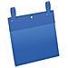 Tasche Per Identificazione Con Fascette Di Aggancio Blu F. to Esterno Mm 223x387- Inserto A5 Orizz. Cf 50- 174907 - Foto miniatura 1