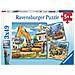Puzzle 3x49 Elemente - Groe Baumaschinen (092260)  - Foto miniatura 1