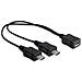 Adattatore Usb Micro B Femmina - 2 X Usb Micro B Maschio Cm 20 - Foto miniatura 1