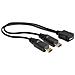 Adattatore Usb Micro B Femmina - 2 X Usb Micro B Maschio Cm 20 - Foto miniatura 2