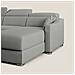 Amber Divano Letto Angolare In Tessuto Smacchiabile T05 Grigio 293 Cm Sinistro (mat. 160x197) - Foto miniatura 6