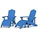 Sedie Giardino Adirondack 2 Pz Con Poggiapiedi Hdpe Blu Acqua - Foto miniatura 1