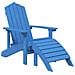 Sedie Giardino Adirondack 2 Pz Con Poggiapiedi Hdpe Blu Acqua - Foto miniatura 2