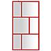 Parete Per Doccia Walk-in Vetro Trasparente Esg 115x195cm Rossa - Foto miniatura 3