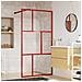Parete Per Doccia Walk-in Vetro Trasparente Esg 115x195cm Rossa - Foto miniatura 1