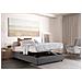 Letto Matrimoniale Adele, Letto Contenitore Con Rivestimento In Tessuto, 100% Made In Italy, Apertura Frontale, Con Materasso Cm 140x190 Incluso, Grigio - Foto miniatura 2