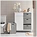 Mobile Lavanderia Con Sacchi Portabiancheria Pieghevoli Mobile Da Bagno Bianco 80x38x91cm Bzr77-w - Foto miniatura 5