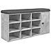 Panca Porta Scarpe Grigio Cemento 102x32x50cm Legno Multistrato - Foto miniatura 2