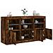 Credenza Con Luci Led Rovere Fumo 123x37x67 Cm - Foto miniatura 1