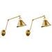 Set Di 2 Lampade Da Parete Metallo Oro Narva - Foto miniatura 3
