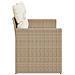 Divano Da Giardino Con Cuscini A 2 Posti Beige In Polyrattan - Foto miniatura 4