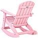 Sedia A Dondolo Per Bambini Rosa Adirondack - Foto miniatura 2