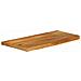 Piano Tavolo Bordi Vivi 70x30x3,8 Cm In Legno Massello Di Mango - Foto miniatura 2