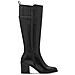 Black Casual Closed Long Heeled Boot Stivali Pelle Scarpe Donna Nero Eu 37, 1-25531-43 001 - Foto miniatura 3