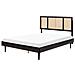 Letto Con Led Rattan Auray 160 X 200 Cm Nero - Foto miniatura 2