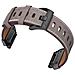 Cinturino In Vera Pelle Per Garmin Fenix 8/7x/7/6/5/965 Gray 22 Mm - Foto miniatura 3