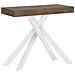 Consolle allungabile 90x40/196 cm Krack Small noce gambe bianche - Foto miniatura 1