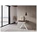 Consolle allungabile 90x40/196 cm Krack Small noce gambe bianche - Foto miniatura 2