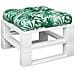 Cuscino Per Pallet Con Motivo A Foglie 60x60x12 Cm In Tessuto - Foto miniatura 3