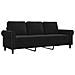 Divano A 3 Posti Nero 180 Cm In Velluto - Foto miniatura 2