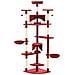 Albero Per Gatti E Tiragraffi In Sisal 203 Cm Rosso E Bianco - Foto miniatura 1
