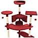 Albero Per Gatti E Tiragraffi In Sisal 203 Cm Rosso E Bianco - Foto miniatura 3