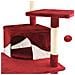 Albero Per Gatti E Tiragraffi In Sisal 203 Cm Rosso E Bianco - Foto miniatura 5