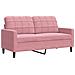 Lusso Casadino -  Divano A 2 Posti Rosa 140 Cm In Velluto - Foto miniatura 1