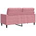 Lusso Casadino -  Divano A 2 Posti Rosa 140 Cm In Velluto - Foto miniatura 5