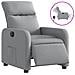 Poltrona Elettrica Reclinabile Grigio Chiaro In Tessuto - Foto miniatura 1
