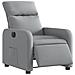 Poltrona Elettrica Reclinabile Grigio Chiaro In Tessuto - Foto miniatura 2