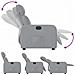 Poltrona Elettrica Reclinabile Grigio Chiaro In Tessuto - Foto miniatura 6