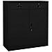 Lusso Casadino -  Armadio Per Ufficio Nero 90x40x102 Cm In Acciaio - Foto miniatura 2