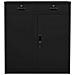 Lusso Casadino -  Armadio Per Ufficio Nero 90x40x102 Cm In Acciaio - Foto miniatura 1