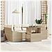 Set di divani da giardino da 7 pezzi con cuscini beige polyrattan - Foto miniatura 2