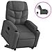 Poltrona Alzapersona Reclinabile Elettrica Grigio Scuro Tessuto - Foto miniatura 1