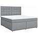 Giroletto a Molle con Materasso Grigio Chiaro180x200 cm Tessuto - Foto miniatura 1