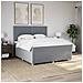 Giroletto a Molle con Materasso Grigio Chiaro180x200 cm Tessuto - Foto miniatura 3