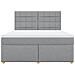 Giroletto a Molle con Materasso Grigio Chiaro180x200 cm Tessuto - Foto miniatura 4