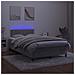 Letto a Molle Materasso e LED Grigio Chiaro 120x190 cm Velluto - Foto miniatura 4