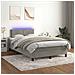 Letto a Molle Materasso e LED Grigio Chiaro 120x190 cm Velluto - Foto miniatura 5