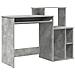 Scrivania con Storage Grigio Cemento 120,5x44x88,5 cm Legno Ingegnerizzato - Foto miniatura 1