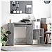 Scrivania con Storage Grigio Cemento 120,5x44x88,5 cm Legno Ingegnerizzato - Foto miniatura 2