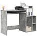 Scrivania con Storage Grigio Cemento 120,5x44x88,5 cm Legno Ingegnerizzato - Foto miniatura 3