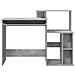 Scrivania con Storage Grigio Cemento 120,5x44x88,5 cm Legno Ingegnerizzato - Foto miniatura 4